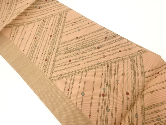 山道に水玉模様織出し袋帯